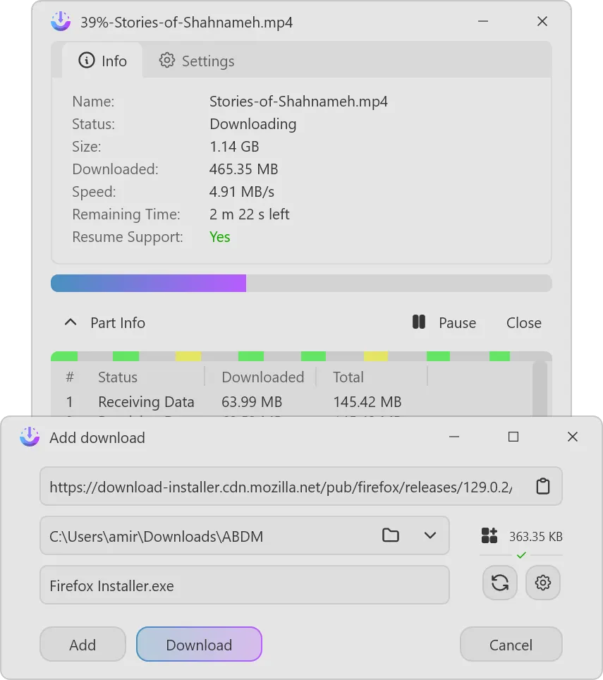 Adding a download
