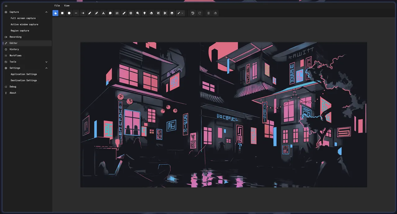 The XerahS image editor