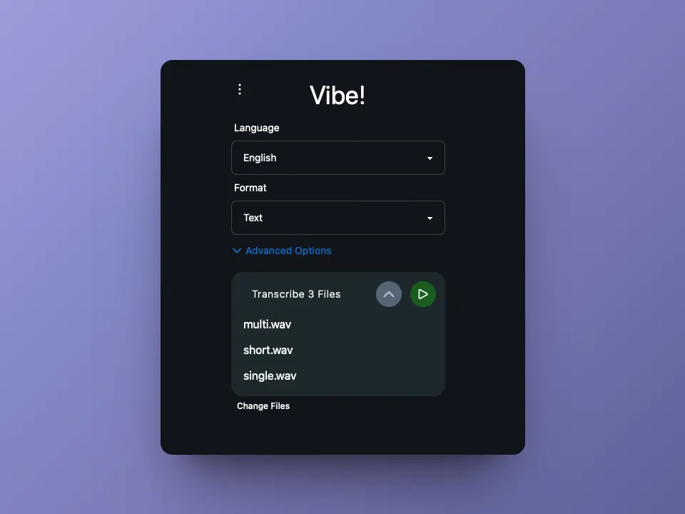Batch-transcribing a folder